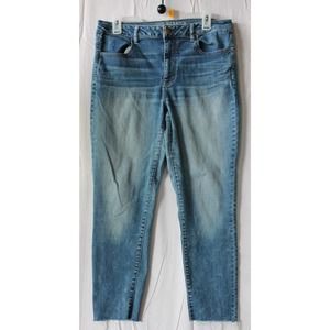AMERICAN EAGLE Womens sz 14 super stretch/high rise legging/Jeans/cut inseam 25"